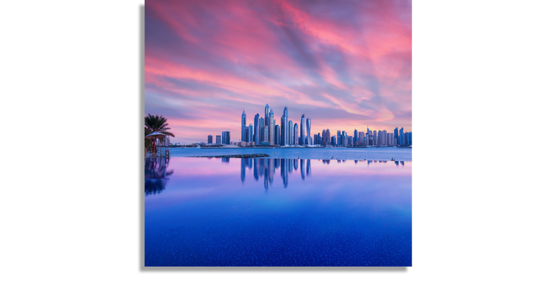 Dubai Marina at a Beautiful Sunset