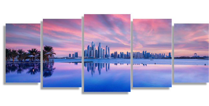 Dubai Marina at a Beautiful Sunset