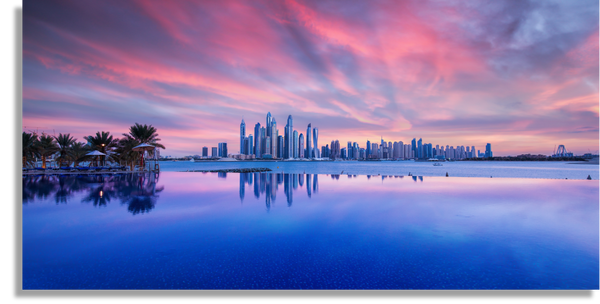 Dubai Marina at a Beautiful Sunset