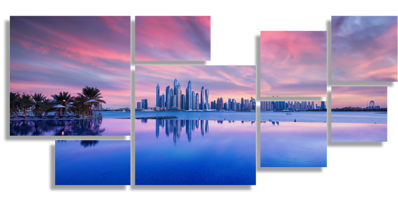 Dubai Marina at a Beautiful Sunset