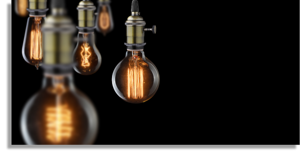Glowing Light Bulbs