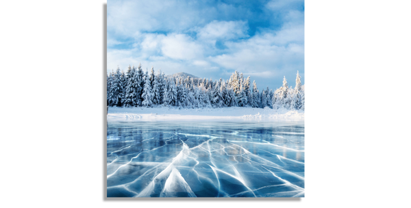 Lago congelado en Ucrania