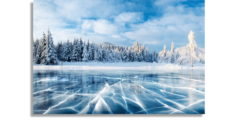 Lago congelado en Ucrania