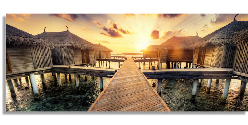 Maldives island at sunset