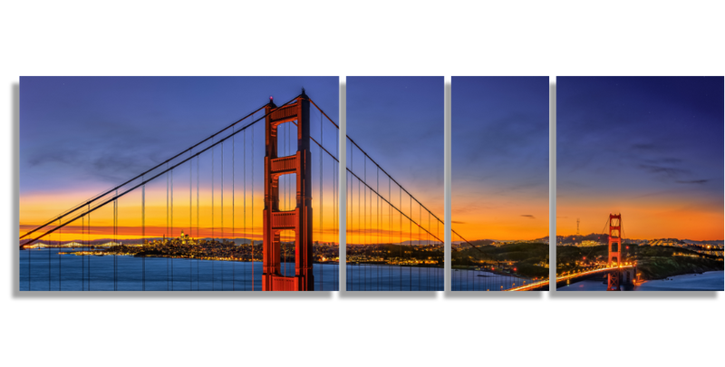 Puente Golden Gate durante puesta del sol